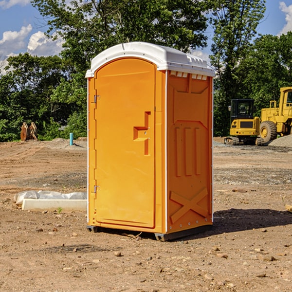 how often are the portable toilets cleaned and serviced during a rental period in Leverett